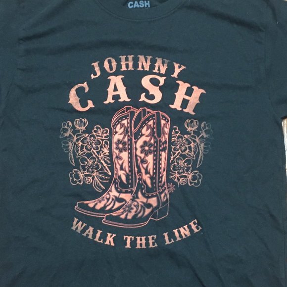 Johnny Cash | Tops | Johnny Cash Walk The Line Tshirt Small | Poshmark